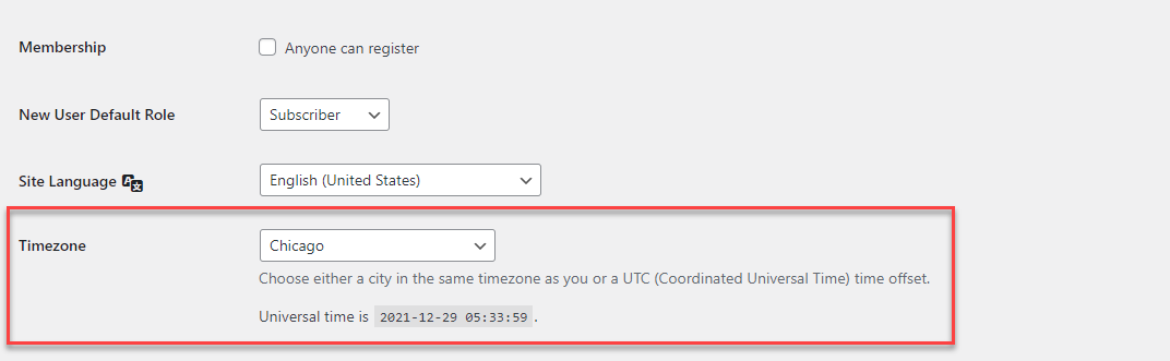 Setting a Timezone for Google Calendar Integration - Setting Time Zone.